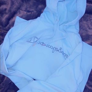 Light blue champion hoodie